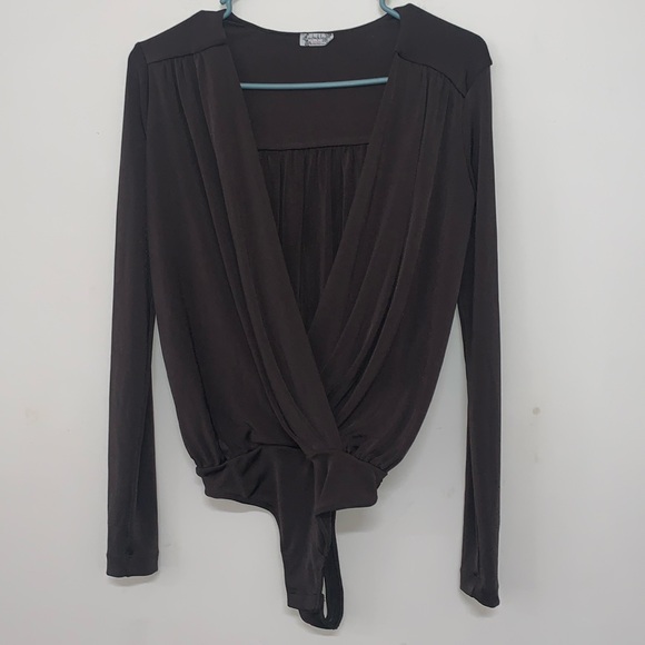 Free People intimatelyTurnt Bodysuit Women’s Size Small Dark Gray - Picture 2 of 10